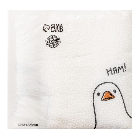 Napkins single -layer “goose” Nyam 24x24 cm, set 20 pcs.-2