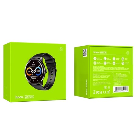 Smart hours Hoco Y4, 1.28 ", 240x240, IP68, BT5.0, 200 mAh, alarm clock, step, black-9