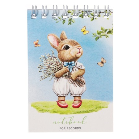 Notepad A7, 40 sheets in a cage on the crest "Lovely Animals", Cover Cover Cardboard, Mix-7