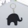 Acryl keychain "Elephant in flowers" using dudling technique 5.4x6.4 cm