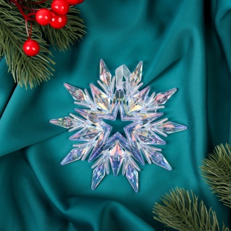 Decoration Christmas tree "Star of Happiness" 11x11 cm, purple overflow