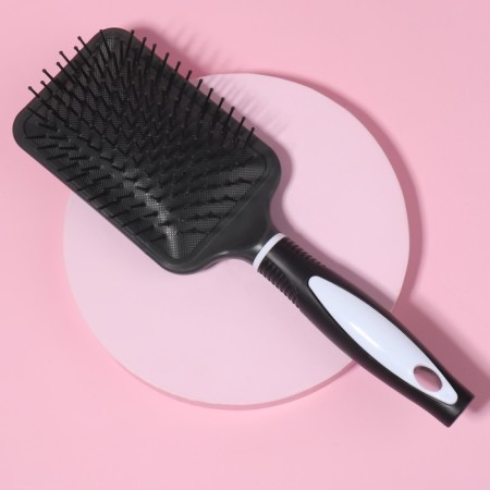 The comb is massage, wide, 8 × 25 cm, black/white color-1