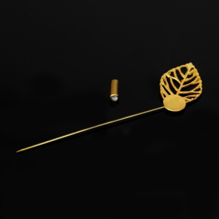 The base "brooch-og" with a sheet (set of 5 pcs.), L = 7 cm, site 0.9 cm, color gold-1