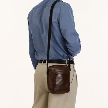 Male bag with lightning, brown color-6