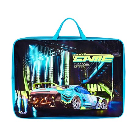 Folder for drawings and drawings A3, 470 x 350 x 75 mm, handles, textile, PMD 3-20-4 Game Auto (handles-shi) 71729-1