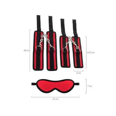 Bondage set Anonymo 0705, polyester, red-9
