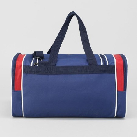 Sports bag with lightning, 3 departments, external pocket, long belt, blue/red color-2