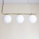 Suspended lamp Citilux "Bremen" CL112133, 60x15x30 cm, 3x40W, E27, brown color