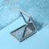 Folding mirror (2) b/deduced metallic 6.3*8.7*1.8 cm to leatherette/metal silver package QF