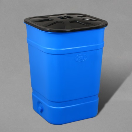 Barrel-bark bar “Assistant”, 250 l, neck 61 cm, with a lid, mix-4