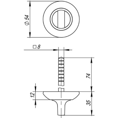 Rotary handle Fuaro BKW8 AR-ABG-6, without response-1