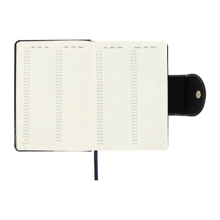 Dated diary 2024 A5 176 sheets, Devente.norwich, hard cover with artificial leather foam, lies, cream block 70 g/m2, blue-11