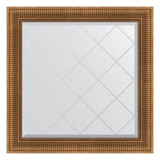 Mirror with engraving in the baguette frame, bronze aqueduct 93 mm, 87x87 cm