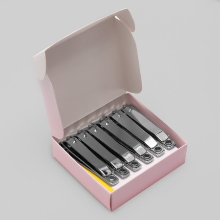 Kusachki - Pedicier, with a file, 7 cm, packing 12 pcs in a box, silver color-5