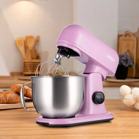 Mixer KitFort KT-3473-3, planetary, 1500 W, 5 l, 8 speeds, pink-2