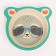 A set of children's bamboo dishes "Raccoon", plate, bowl, glass, devices, 5 items
