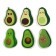 Figure eraser "Avocado", mix (barcode on a piece)