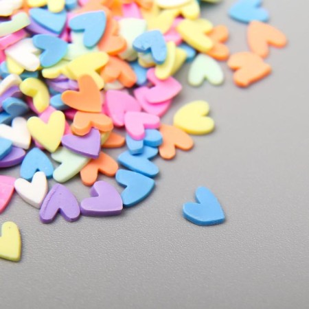 Decor for creativity plastic "Bright hearts" set 20 grams mix-1