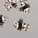 Decor for creativity metal, enamel "Black cat with notes" 2.8x2.2 cm