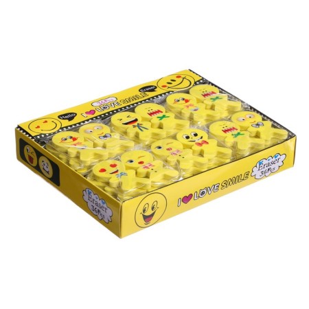A set of curly erasers "Smile", 2 pieces, in a blister, mix-1