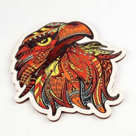 Puzzle wooden figured "Eagle" in the frame-4