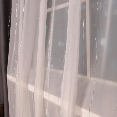 Garland "Curtain" 2 × 3 m Rosa, IP20, silver thread, 450 LED, glow of multi, 8 modes, 220 V-4