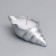 Candle "shell" in a candlestick of gypsum is small, 11.5x5.5x3.5 cm, silver