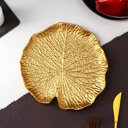 Fruit dish of the Dolyan "Link", 20 × 19 cm, gold color