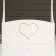 Wooden Kashpo "Symmetric Heart", with a pen, white, 25 × 12.5 × 10 (28) cm