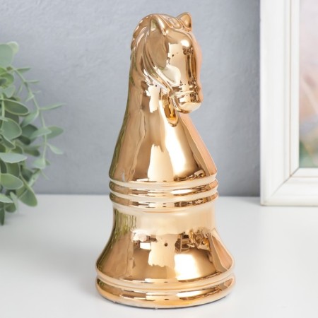 Souvenir Ceramics "Chess Figure. Horse" Gold 20.5x10x10 cm-3