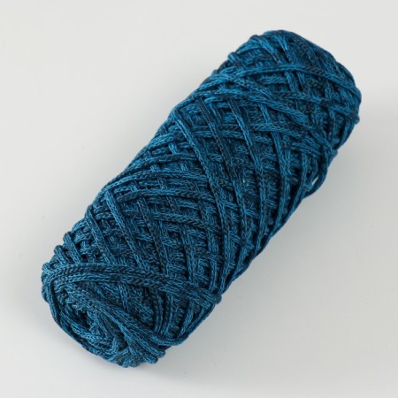 Knitting cord 35% cotton, 65% polypropylene 3 mm 85m/160 ± 10 g (blue/dark blue)-1