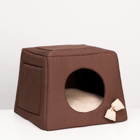 Transformer House "Samanka" 45 x 45 x 36 cm, beige-brown-1