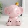 Pigger Ceramics "Pink Elephant with Wings in the Crown" 12.8x9.5x14 cm