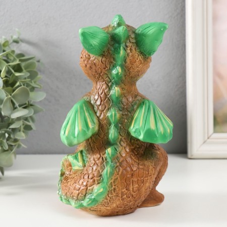 Figure "Dragon" 18x10x10 cm, green-brown-3