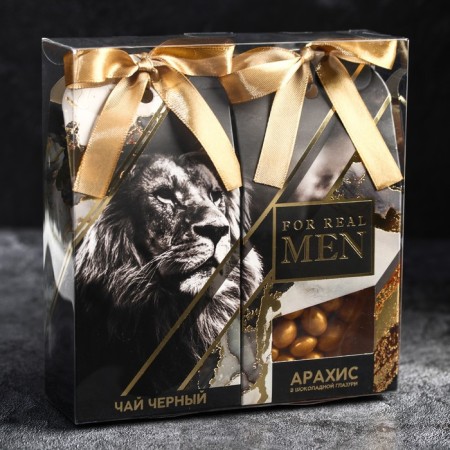 FOR REAL Man: Black Tea 50 g, peanuts in chocolate glaze 100 g.-5