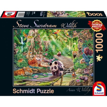 Puzzle "Art. Asian animal world ", 1000 elements