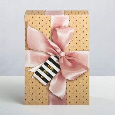 Gift folding box, packaging, with love, 16 x 23 x 7.5 cm-2