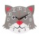 Walls Wall children's "cat", smooth move, 24 cm