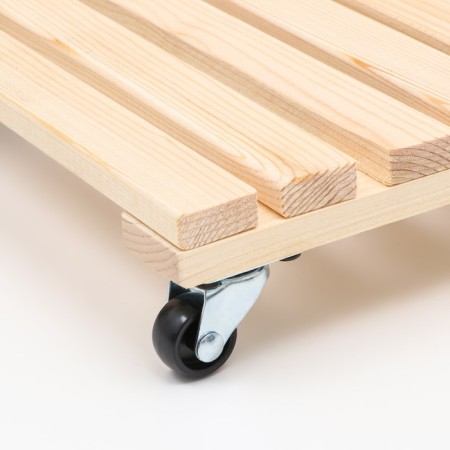 Wooden stand on wheels 25x25 cm-2