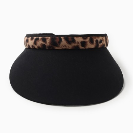 Feminine visor minaku "leopard" color Black color, rr 56-58-1