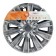 Wheel caps 15 "Tornado", Silver, Karbon, 2 pcs AIRLINE AWCC-15-06