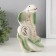 Souvenir Ceramics "Cobra with coins" light green with gold set 2 pcs 9x12.2x15.5 cm