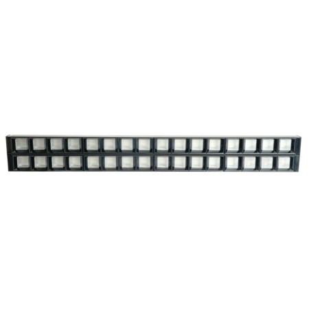 Snow -phase track lamp Feron AL123, IP40, LED, 2x30 W, 547x68x75 mm, Black color-1