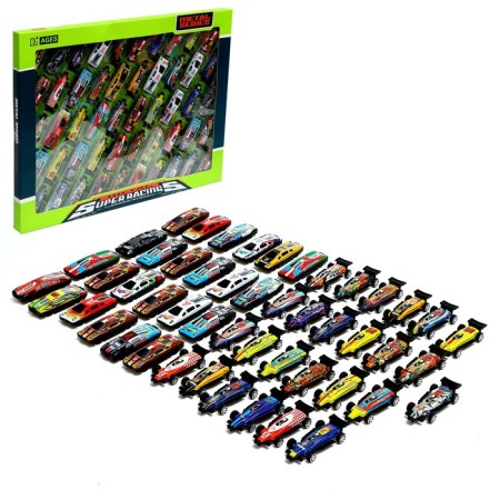 Set of metal machines "Racing", included 50 pcs