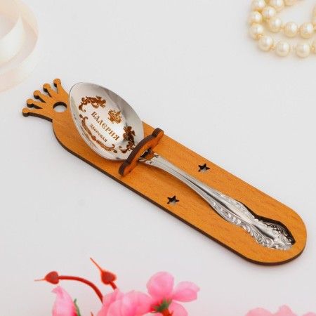 A spoon is registered, tea, with an engraving "Valeria", h = 14-3