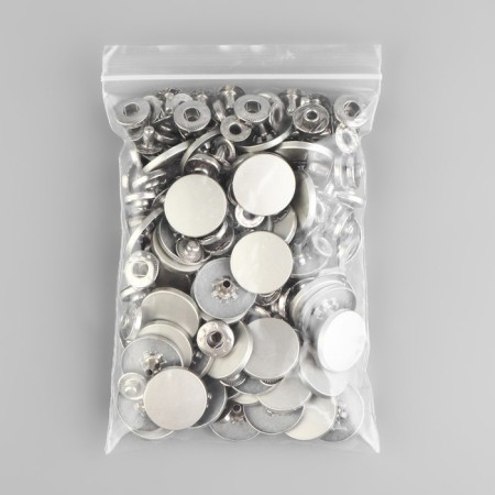 Installation button, alpha (S-shaped), d = 20 mm, silver matte color-3
