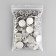Installation button, alpha (S-shaped), d = 20 mm, silver matte color