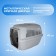 Carriage for animals is plastic with a metal door 65 × 45 × 47 cm, gray