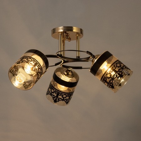 Rhine chandelier 3he27 40w Black 58x58x27 cm Bayerlux-2