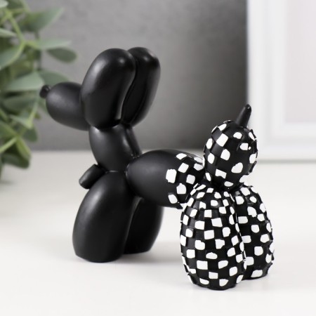 Polystone souvenir "Black balloon - dog, chess" 9x4.5x11 cm-1